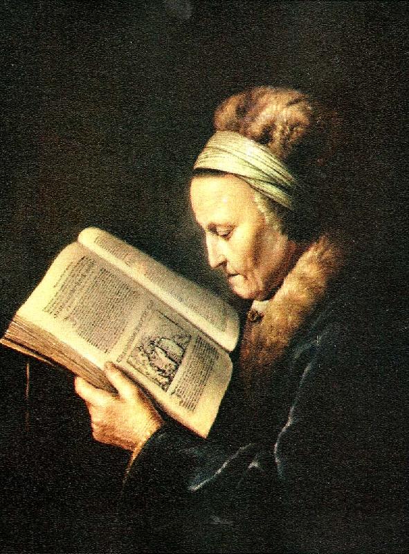 Gerard Dou portratt av rembrandts mor oil painting picture